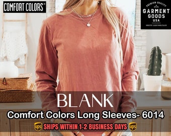 Comfort Colors Blank Long Sleeve for Sublimation, Screenprint ,htv ,vinyl, DTF - Comfort Colors. FAST SHIPPING. Long Sleeve.