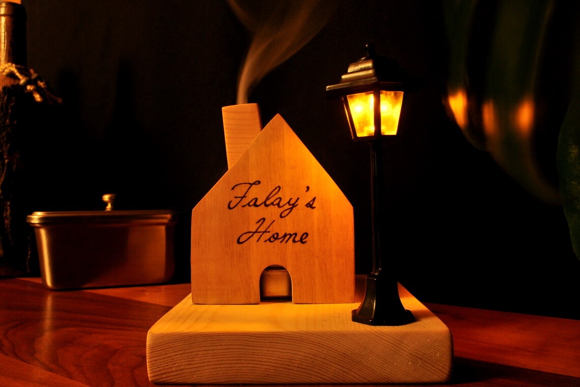 Personalised Wooden House Incense Burner Customised Cabin Etsy