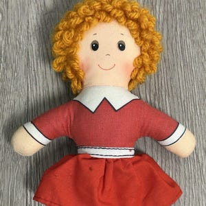 Peluche vintage Knickerbocker Little Orphan Annie, poupée de chiffon 6