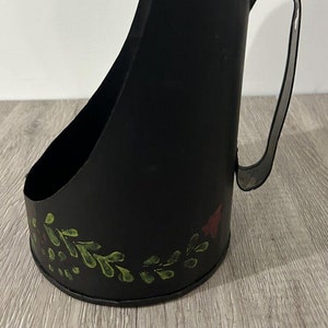 Vintage Metal Candle Holder w/Handle Tole Ware Style