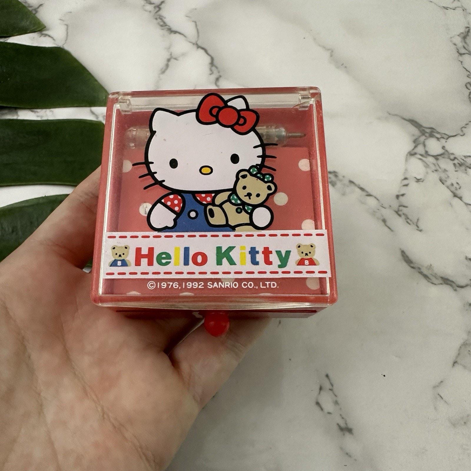 Sanrio Hello Kitty Vintage 90s Mini Drawer Box Red Polka Dot Note