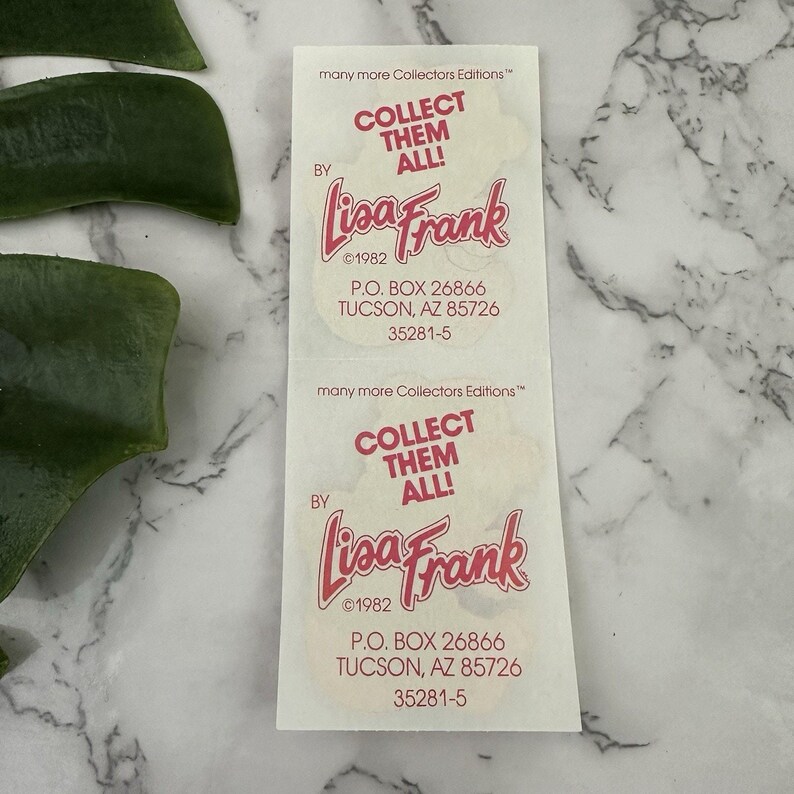 Vintage 80s Lisa Frank Teddy Bear Rainbow Bow Tie Hearts Stickers Lot of 2 image 4