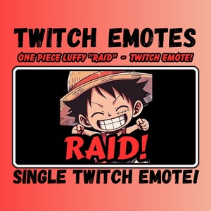 ルフィ RAID Twitch エモート、Discord エモート、Twitch サブ エモート、クールなエモート、テキスト エモート、アニメ エモート、かわいいエモート、ちび エモート、マンガ エモート