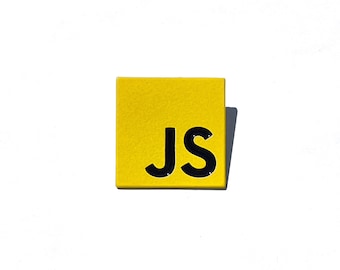 Pin esmaltado con logotipo de JavaScript de 1"