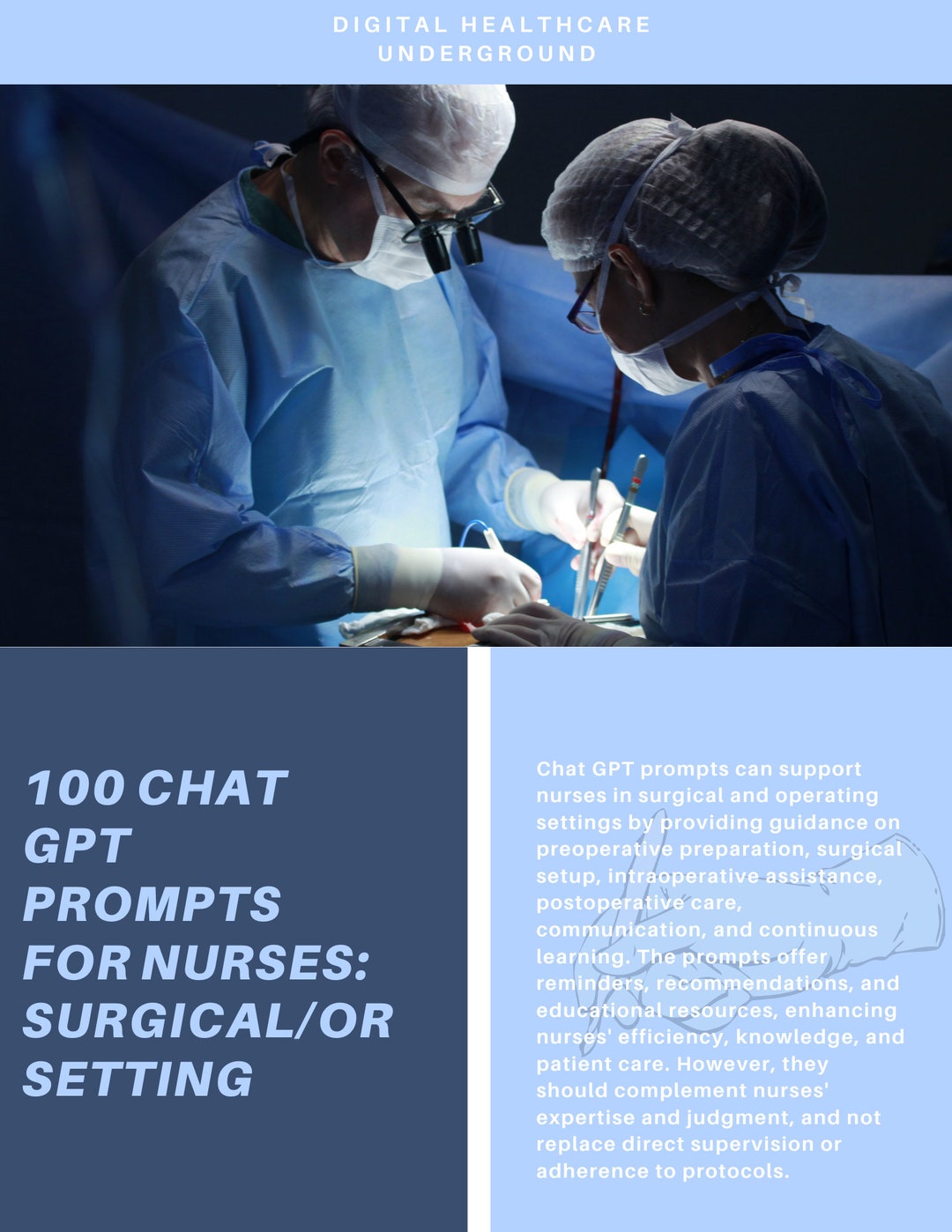 100 Chat GPT Prompts for Nurses: Specializing in Surgical/or - Etsy