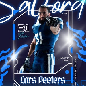 Pacchetto di 6 modelli sportivi Canva: crea poster personalizzati, striscioni per senior, carte da baseball, sfondi per football e basket, modelli fotografici