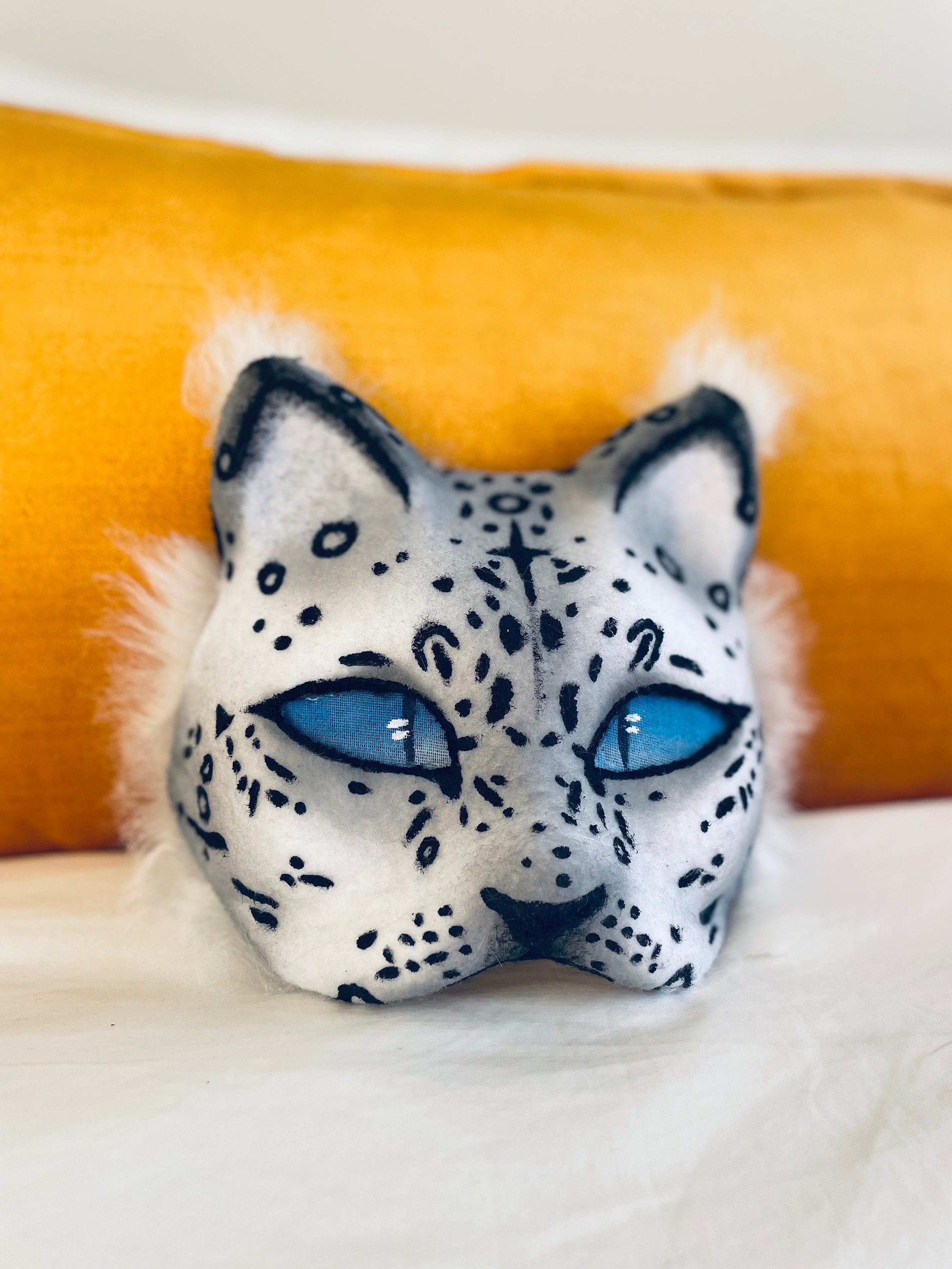 Therian Snow Leopard mask. OOAK.