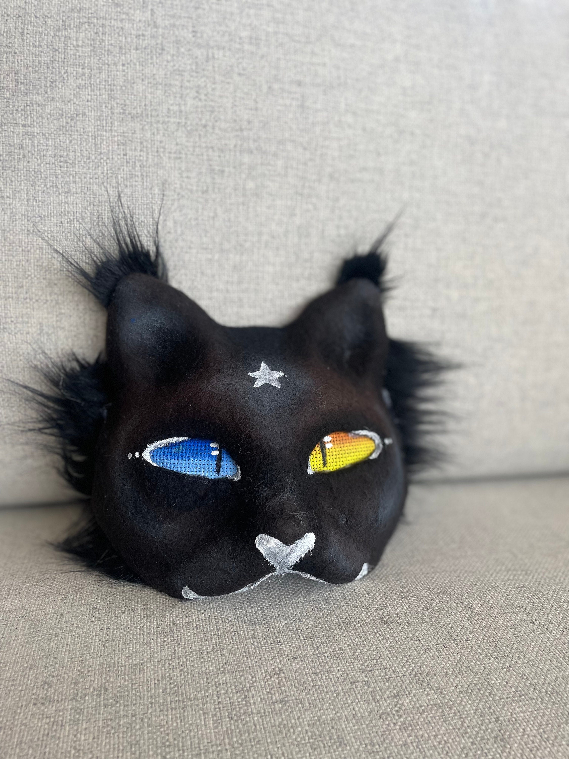 Black Cat Therian Mask 