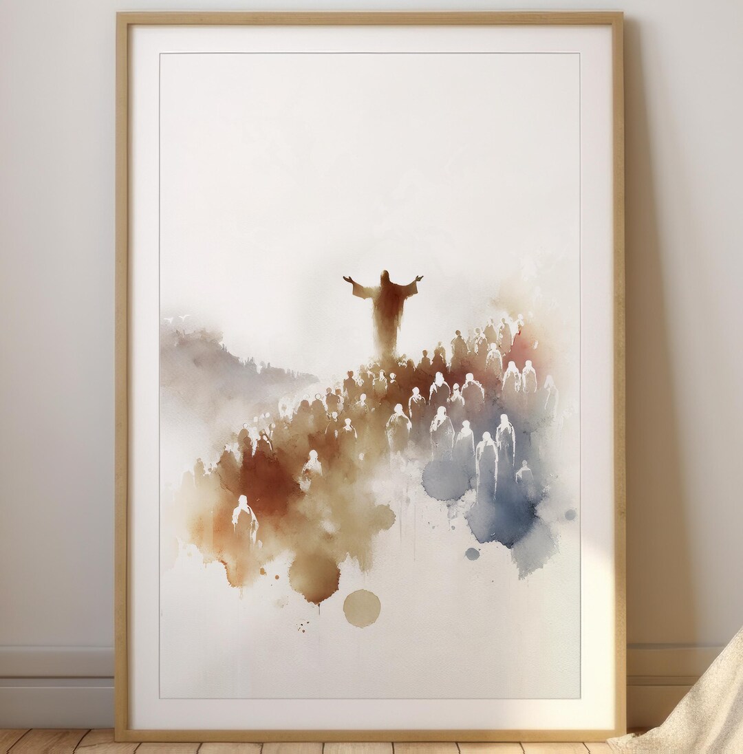 Sermon on the Mount Wall Art | Life of Jesus Core Moments | Minimalist ...