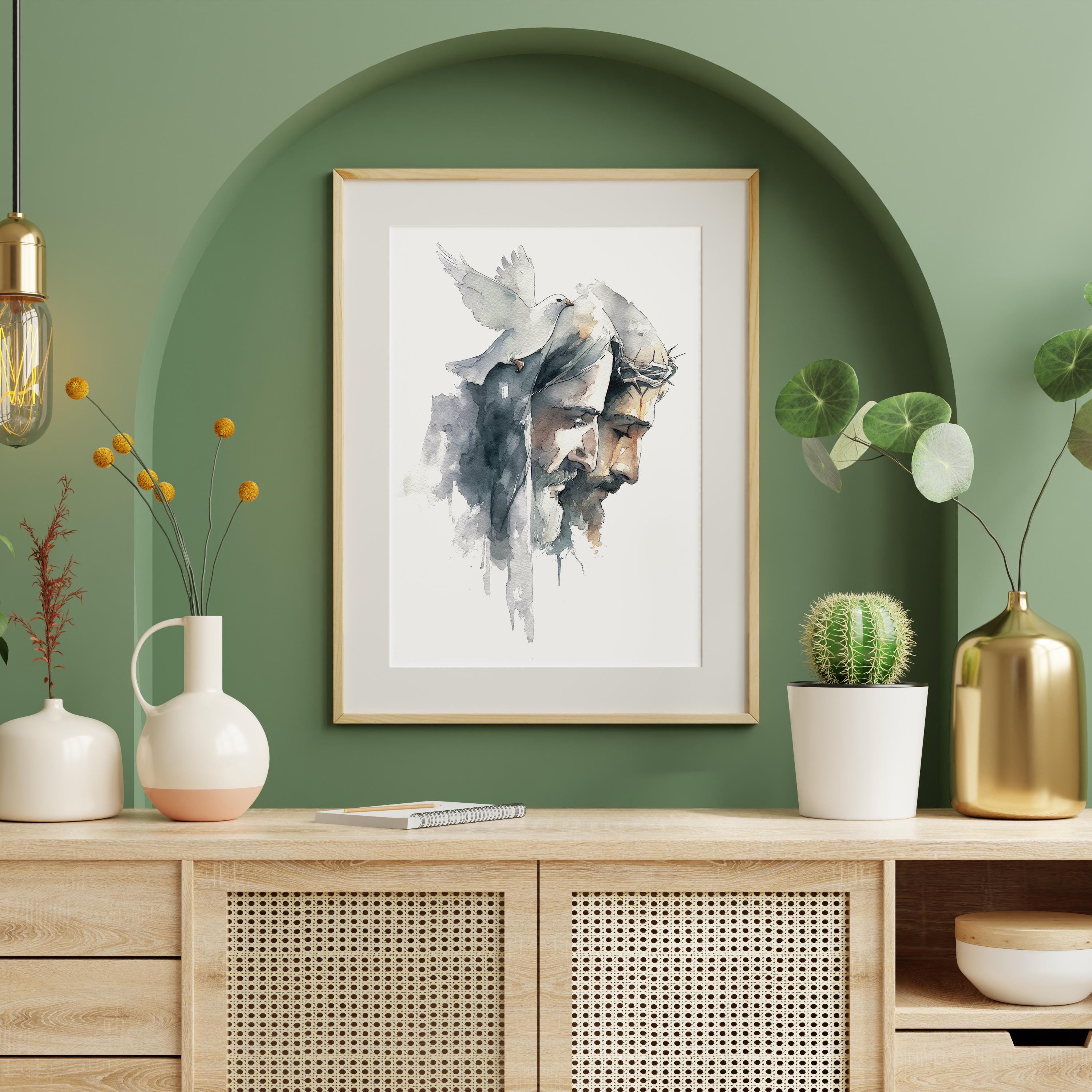 Trinity Abstract Holy Trinity | Abstract Watercolor of Father Son and Spirit | Christian ...