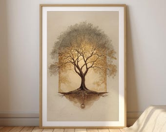 Parábola de la semilla de mostaza / Acuarela cristiana / Versículo bíblico (descarga digital)