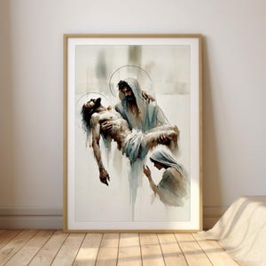 Stations of the Cross: Jesus Is Taken Down from the Cross | Christian Wall Art | Catholic Art | Modern Christian Art | Passion of Christ