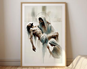Stations of the Cross | Jesus Taken Down from the Cross | Christian Catholic Digital Download