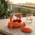 Ceramic Crab Ashtray with Lid, Cute Kawaii Crab Cigarette Holder, Windproof Smoking Ash Tray, Unique Desk Decor, Funny Gift for Smokers