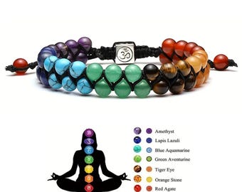 7 Chakra Healing Crystal Bracelet - Yoga Meditation Jewelry
