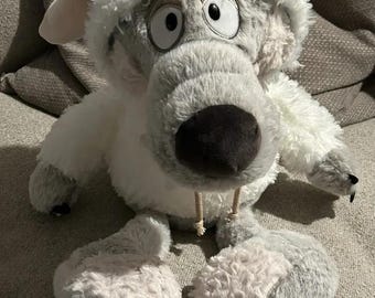Simpatico peluche a forma di lupo travestito da pecora, divertente peluche a forma di cartone animato, giocattolo da coccolare per bambini, regalo per la casa.