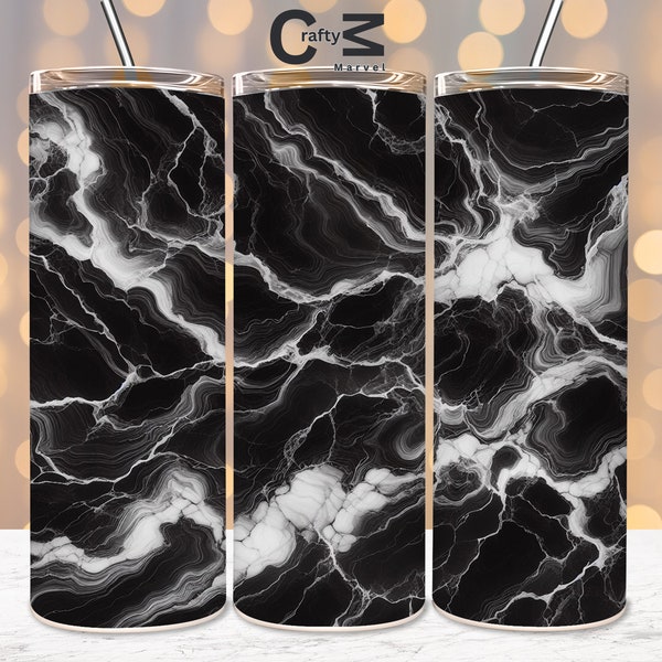 black marble tumbler wrap 20 oz skinny sublimation designs tumbler background template digital download