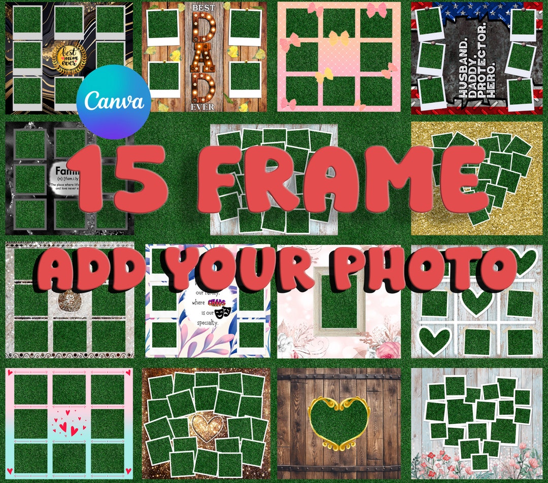Canva Photo Tumbler Wrap Family Photo Collage 15 Bundle Etsy Australia