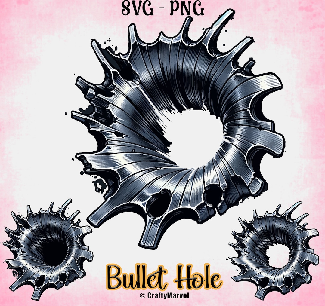 Bullet Hole Svg, Hole in the Wall Png Vector Clipart Digital Download ...