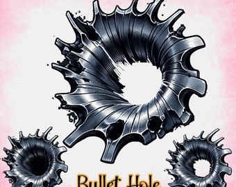 bullet hole svg, hole in the wall png vector clipart digital download bundle, high quality printables