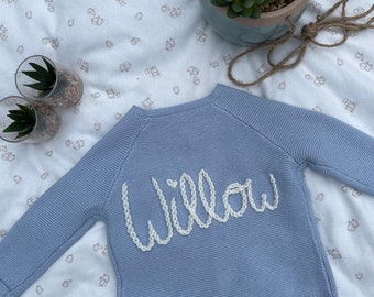 Personalised Knitted Baby & Child Jumpers / Cardigans | Name Jumpers and Cardi’s