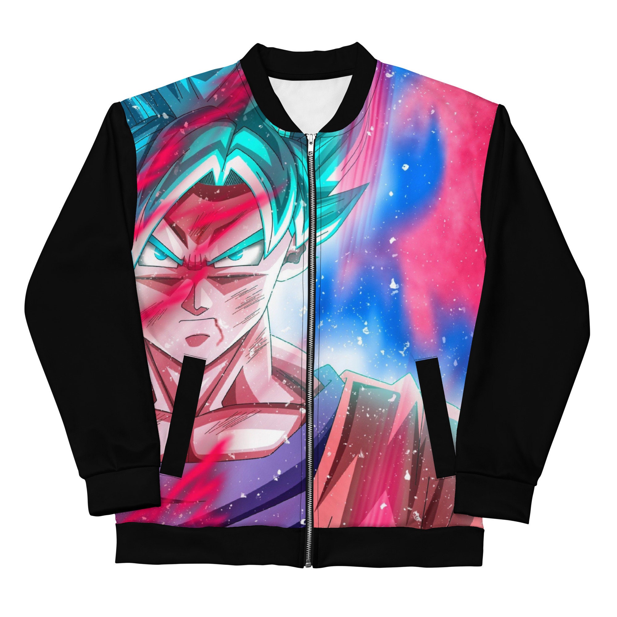 Goku Drip Dragon Ball Z Pink Puffer Jacket