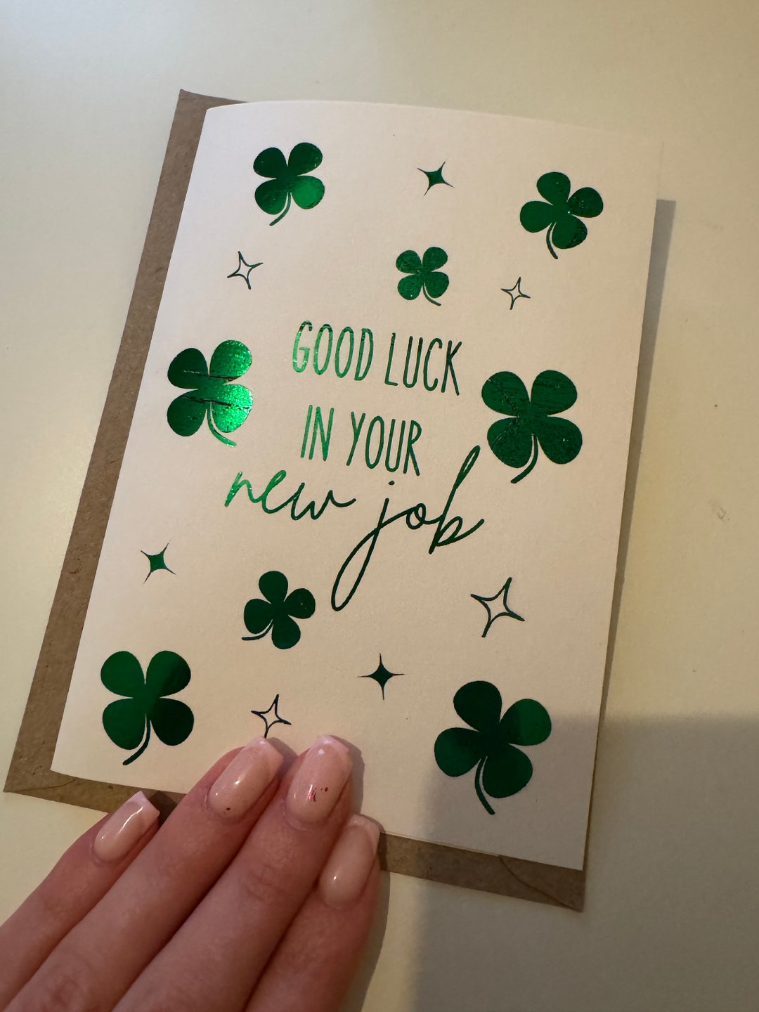 Hand Foiled New Job Card - Good Luck in Your New Job - Etsy