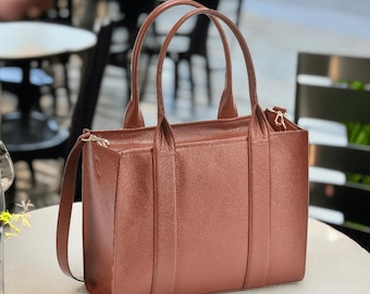 Handmade Cowhide Leather Crossbody Tote Bag: Woven Shoulder Bag