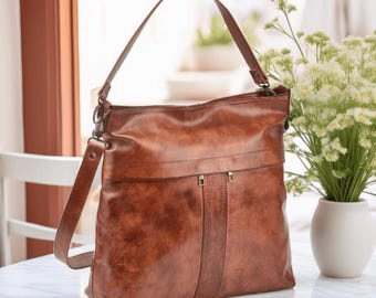 Handmade Italian Leather Crossbody Bag: Women's Sling Bag