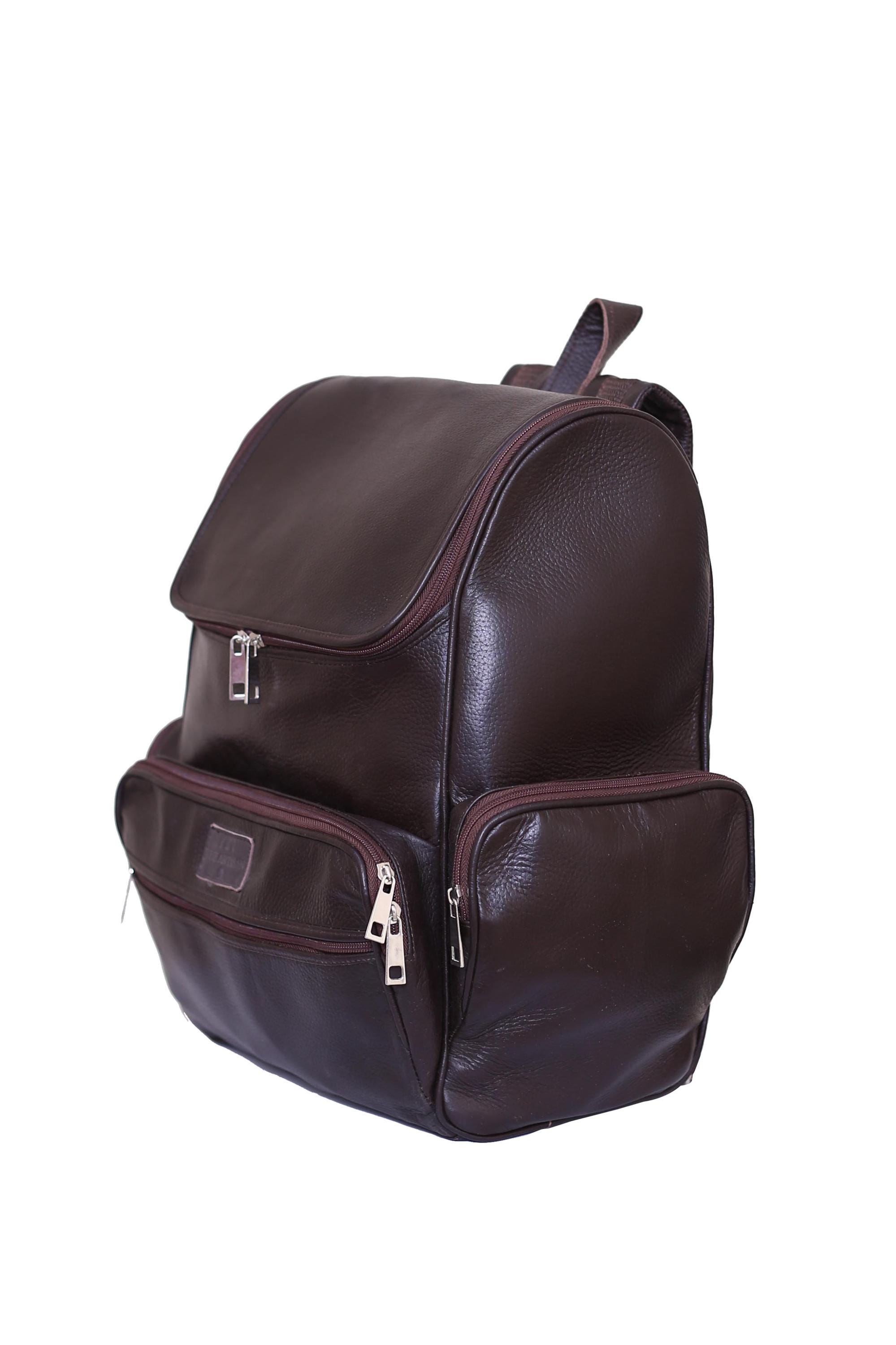 Genuine Leather Sling Bag For Men & Women - Vintage Crossbody Backpack, Shoulder Bag With Multiple Pockets, Brown Medium - View #7