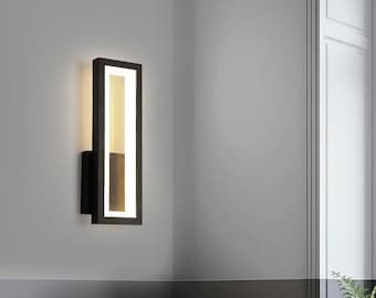 Minimalist Linear LED Wall Light/Wall Lamp - Metal Black/White/Gold High Quality Handcrafted/Handmade