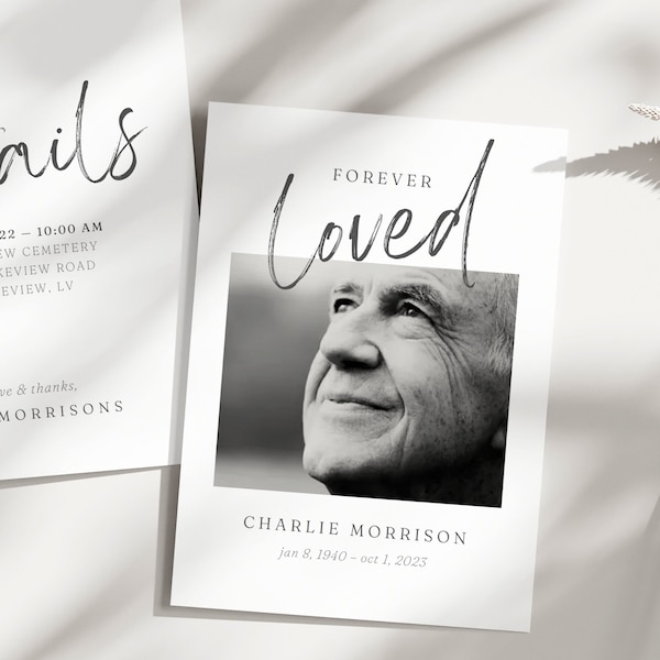Funeral Program | Memorial Program | Order of Service | Funeral Announcement | Obituary Template | Loss of Father | Celebration of Life
