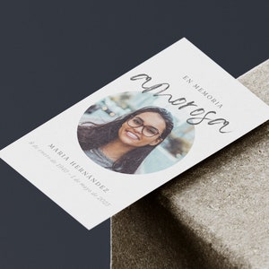 Spanish Funeral Prayer Card Template | Canva Prayer Cards in Spanish | Memorial Prayer | Prayer Poem | Obituary Template | Espanol