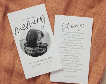 Funeral Prayer Card Template | Canva Prayer Card | Memorial Prayer | Prayer Poem | Obituary Template | Funeral Wallet Card | Funeral Cards