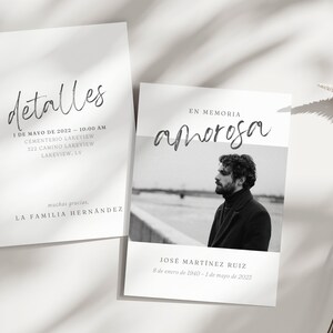 Spanish Funeral Program Template Funeral Program Canva for Man