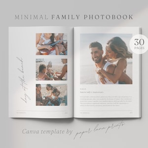 Family Album Template | Photo Magazine Canva Template | Annual Family Album | Digital Magazine | Printable Photobook | Family Photo Book