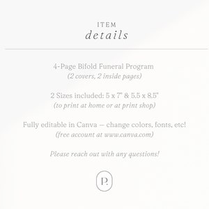 Minimalist Funeral Program Template: Celebration of Life, Order of ...