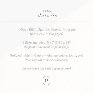 Spanish Funeral Program Template Funeral Program Canva for Man