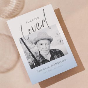 Fisherman Funeral Program Template | Fishing Memorial | Funeral Announcement | Funeral Invitation | Order of Service | Celebration of Life