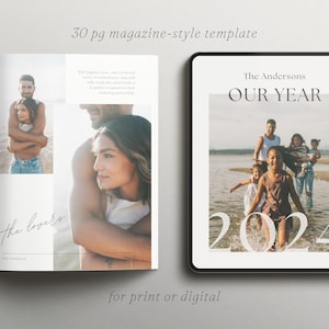 Fathers Day Template | Father&#39;s Day Gift | Family Album Template | Photo Magazine Canva Template | Annual Family Album | Family Photo Book