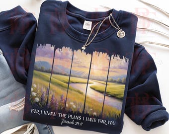 Jeremías 29:11 Pincelada PNG para camisetas / Diseño de sublimación de escrituras cristianas / Versículo bíblico PNG para ropa / Gráfico de camiseta basado en la fe