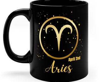 Personalized Aries Zodiac Mug Astrology Gift Aries Birthday Christmas Gift Horoscope Mug Birth Sign Star Sign Gift