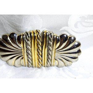 VTG 80s Accessocraft Gold Tone Metal Braided Leaf Belt 33\