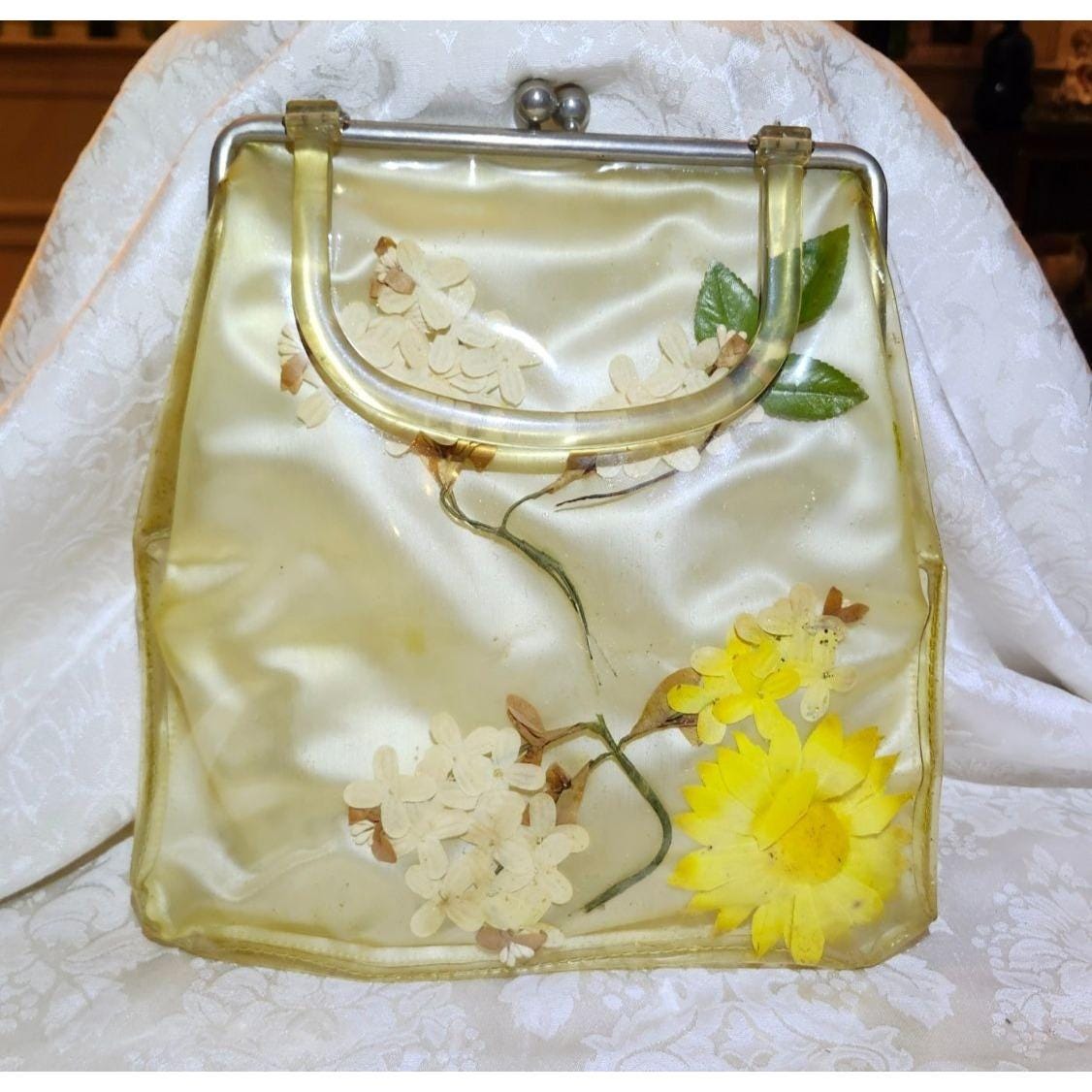 Sac Vintage Lucite écaille De Tortue France Années 50 - Marque Schiaparelli, Soirée, Très Bon état