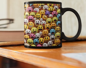 Emoji mug Gift for the Emoji Lover mug start day off with a smile funny emoji mug gift for her emoji mug gift for him happy emoji faces mug