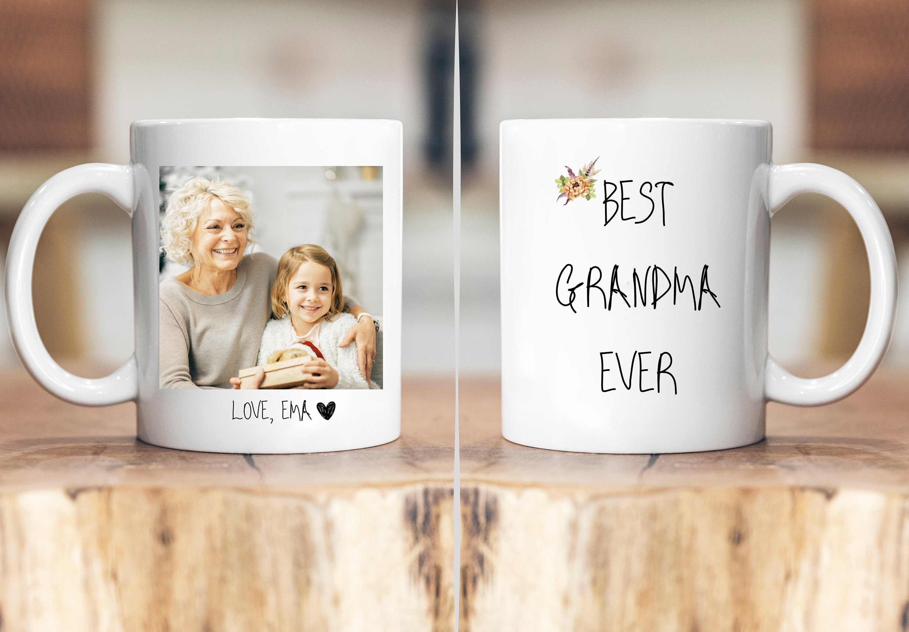 Babushka Mug Best Grandma Ever Mug Russe Floral Tasse à Café