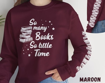 Sudadera de profesor de lectura, cuello redondo de libro, regalo de amante de los libros, regalo de bibliotecario, suéter de lectura, camisa de jersey de libros escolares, jersey de lector