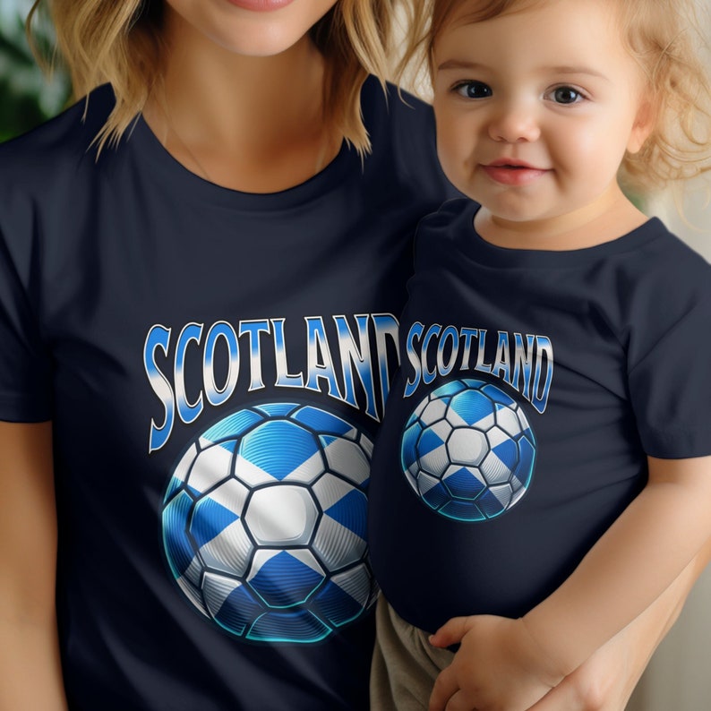 Custom Name Scotland Soccer Ball T-shirt, Scottish Football Fan Tee ...