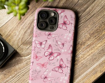 Funda de teléfono rosa linda mariposa para iPhone 15 Pro Max, funda de teléfono celular Iphone Mini 13, 14 Plus, S23 ultra, Samsung S20 Fe, funda de teléfono Pixel 7