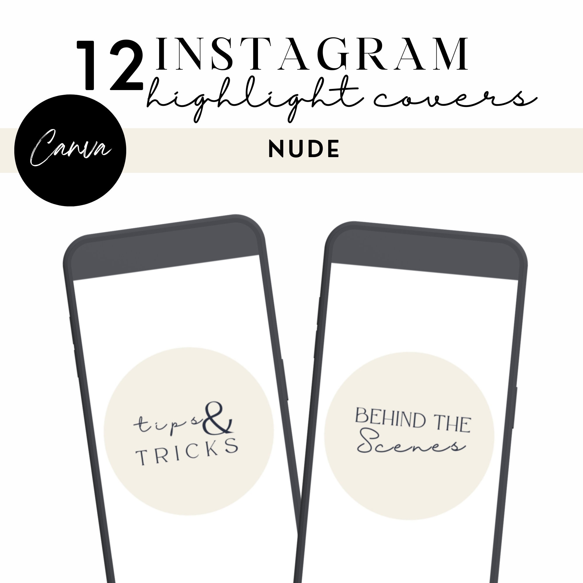 NUDE Instagram Highlight Covers DIY Highlight Covers Aesthetic Highlight Covers for Instagram
